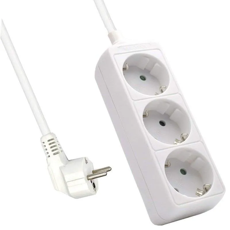 Multipresa Ewent EW3958 3 prese Schuko cavo 1,5 m bianca uso interno