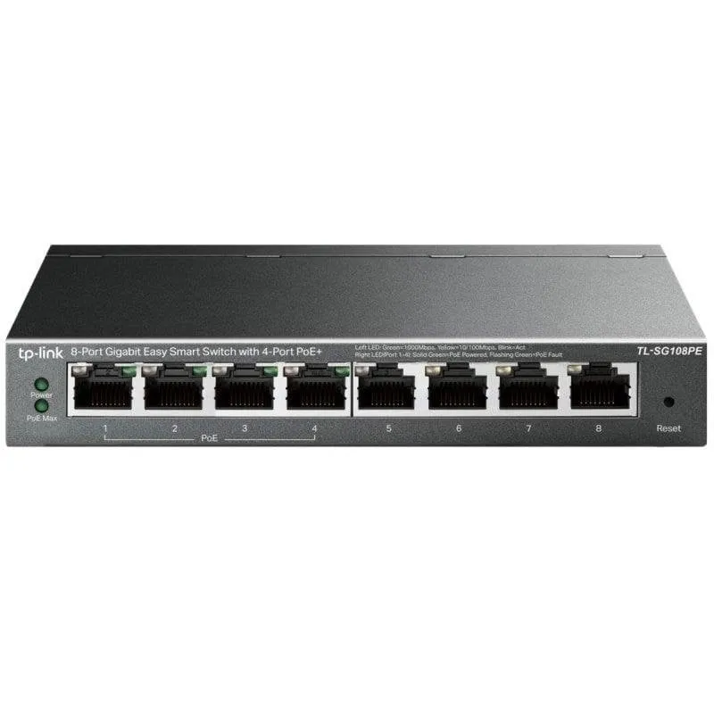 Switch TP-Link TL-SG108PE 8 Porte Gigabit 4 PoE+ Gestito L2