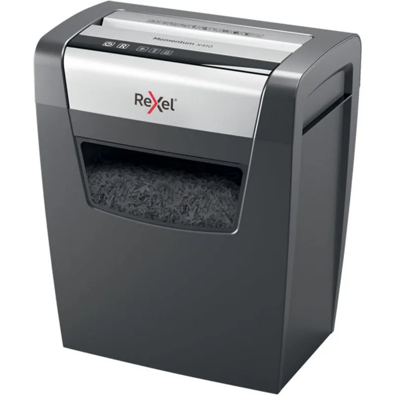 Rexel Momentum X410 distruggi documenti Taglio a particelle Nero, Grigio
