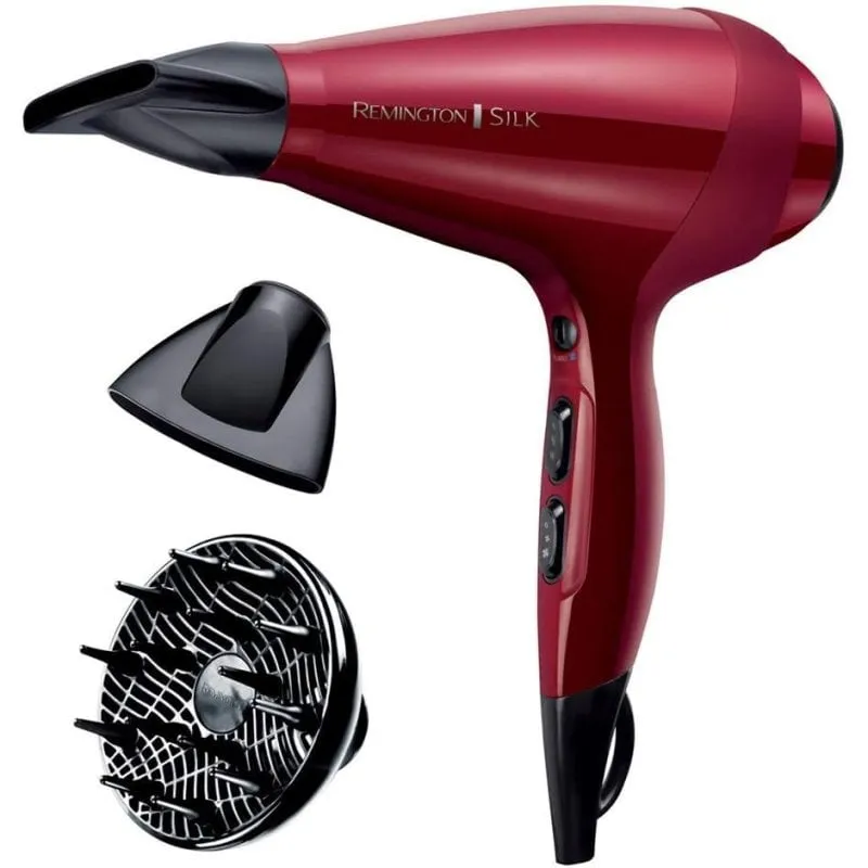 Phon Professionale Ionico Remington Silk AC9096 2400W 6 Temperature 3 Velocità Diffusore Rosso