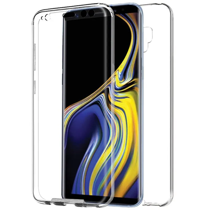 Custodia in silicone trasparente 3D posteriore e anteriore per Samsung Galaxy Note 9