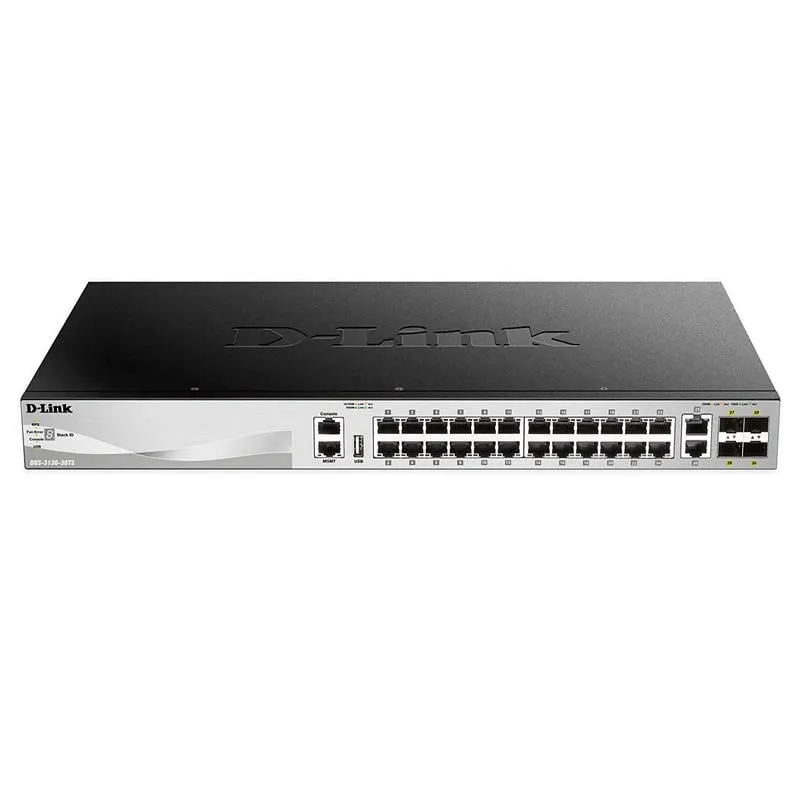 Switch gestito D-Link DGS-3130-30TS 24 porte Gigabit + 2 porte 10GBASE-T + 4 porte 10G SFP+