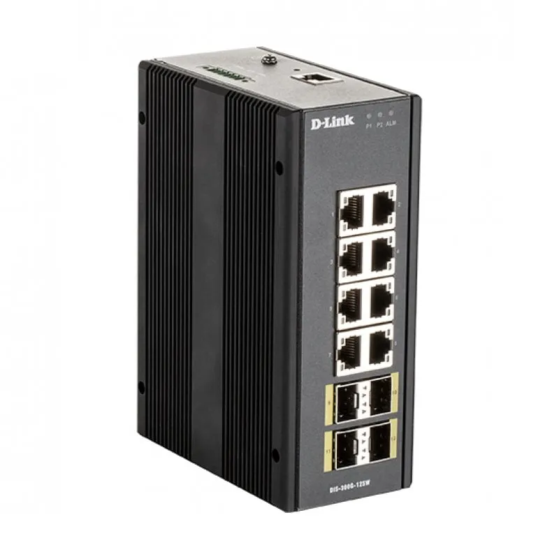 Switch industriale gestito D-Link DIS-300G-12SW 8 porte Gigabit + 4 porte SFP