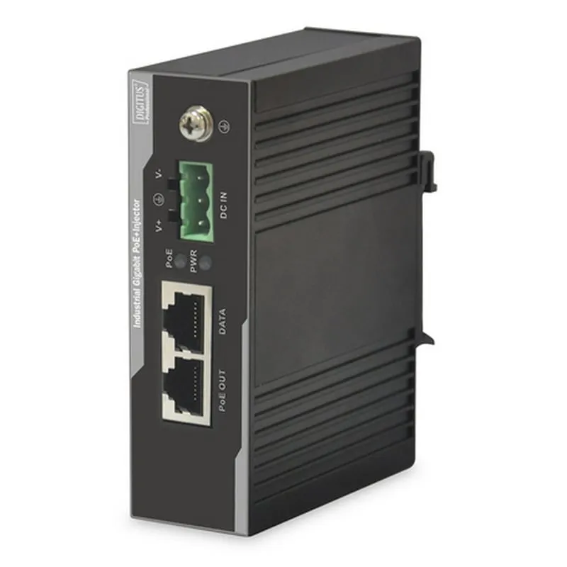 Digitus Iniettore PoE+ 802.3 af/at Gigabit di grado industriale