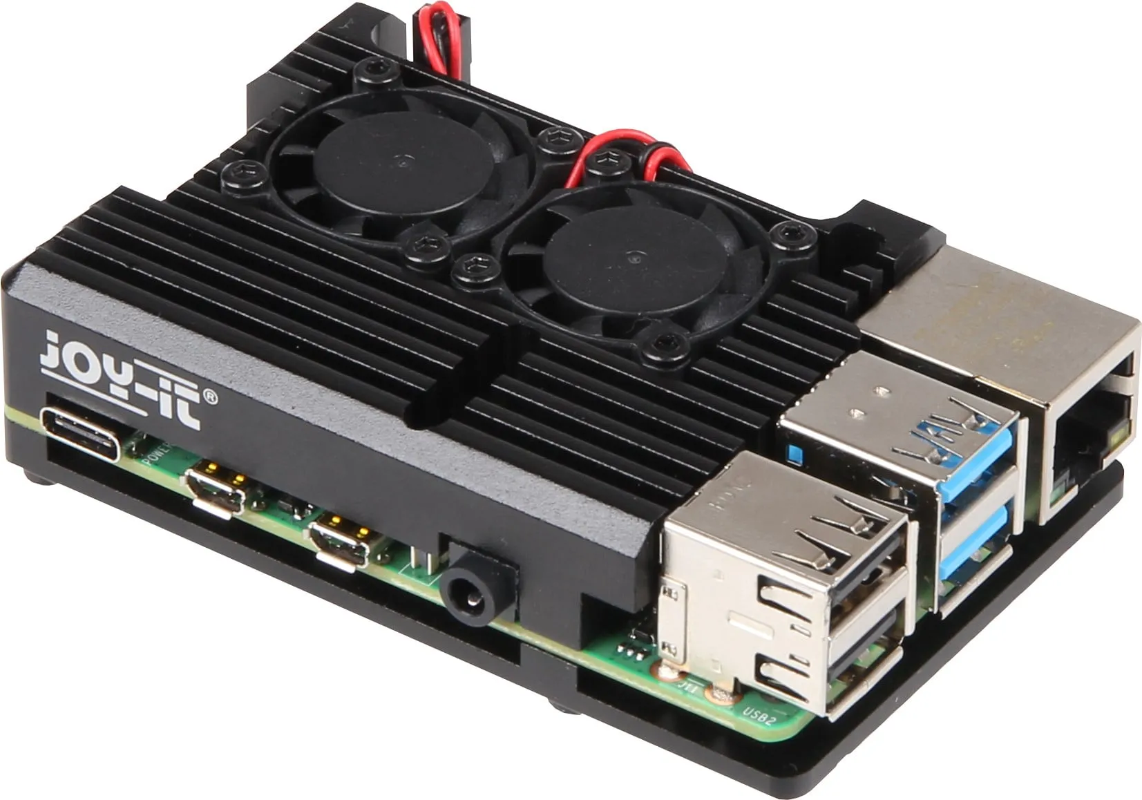Joy-It RB-ALUcaseP4+07FAN Armor Case Block attivo per Raspberry Pi 4 B