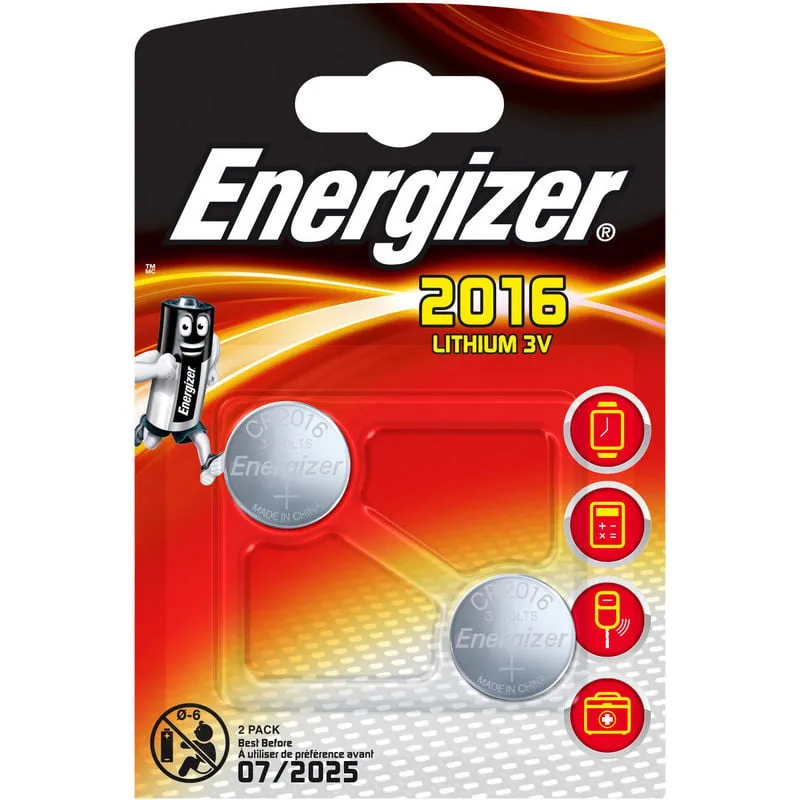 Batterie al litio Energizer CR2016 2 unità