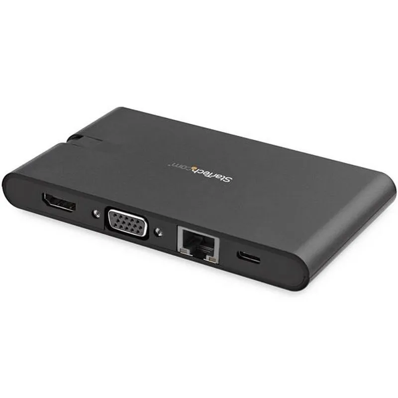 StarTech.com Adattatore Multi-porta USB-C con HDMI e VGA per portatili - 3x USB 3.0 - Lettore Schede SD - PD 3.0 - Cavo integrato
