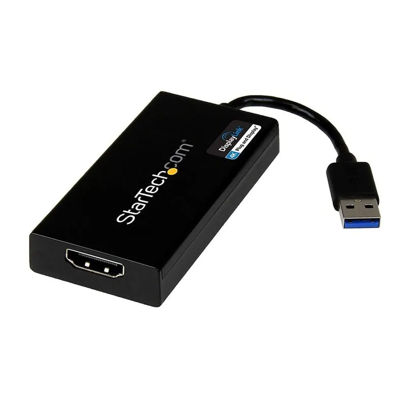 StarTech.com Adattatore da USB 3.0 a HDMI - 4K 30Hz Ultra HD - Certificato DisplayLink - Convertitore per monitor da USB Type-A a HDMI - Video esterno e scheda grafica - Mac e Windows