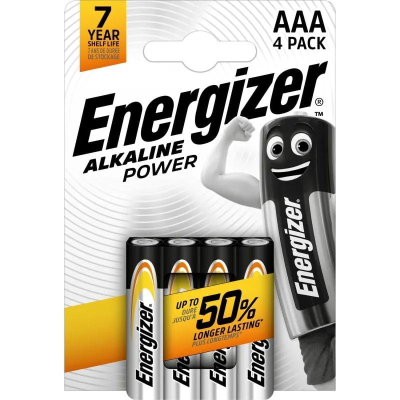 Energizer batterie alcaline AAA LR03 4 unità