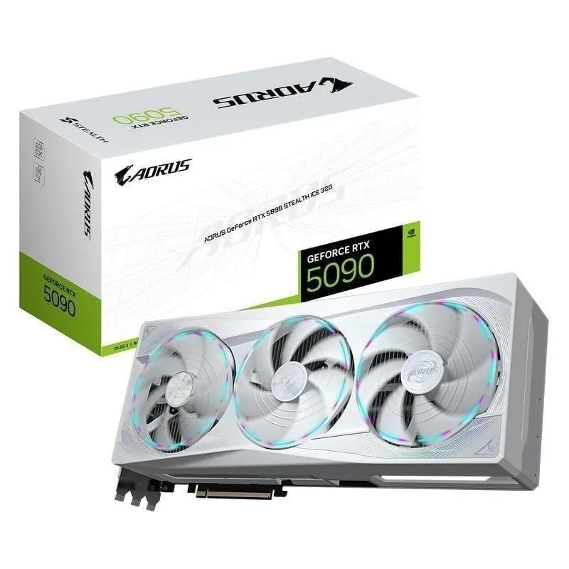 Scheda Grafica Gigabyte GeForce RTX 5090 STEALTH ICE 32GB GDDR7 Reflex 2 RTX AI DLSS4