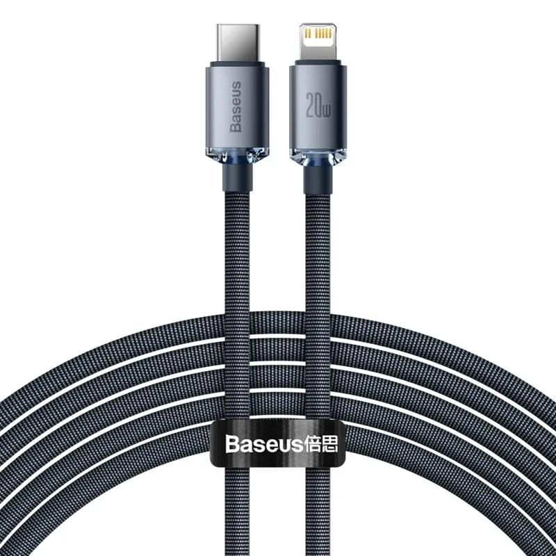 Cavo USB-C a Lightning Baseus Crystal Shine 2 m Grigio 20W PD
