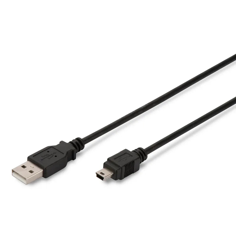 Digitus Cavo USB da 3 metri Tipo A-Mini USB Conform Nero