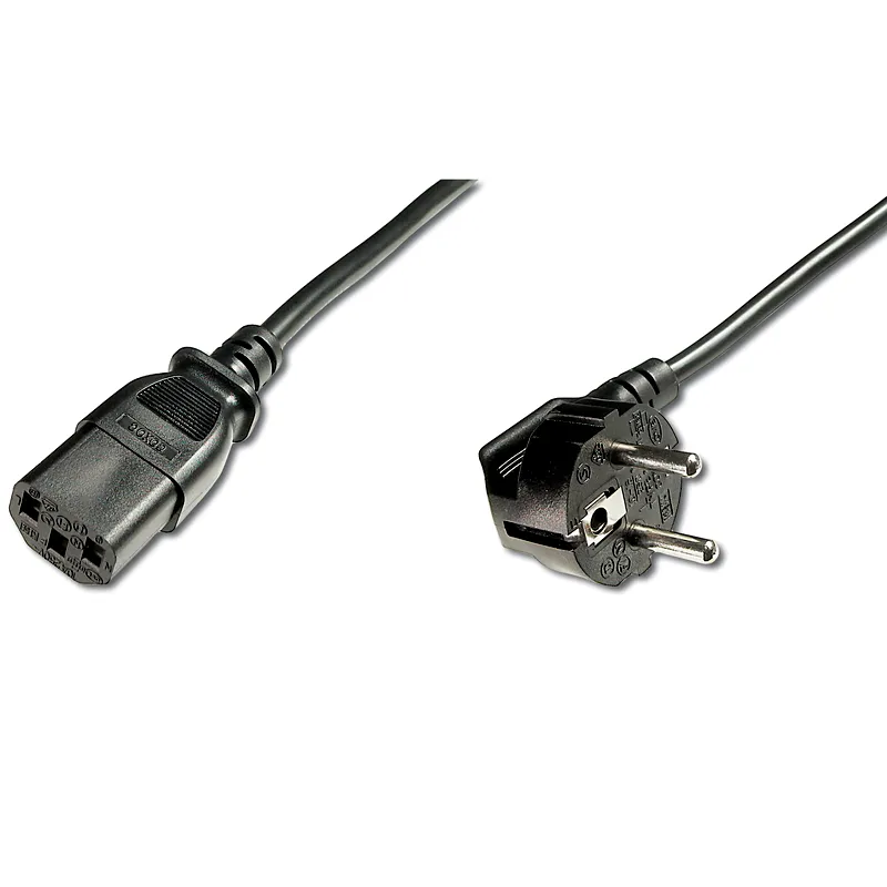 Cavo di alimentazione Digitus Schuko/C13 75 cm Nero