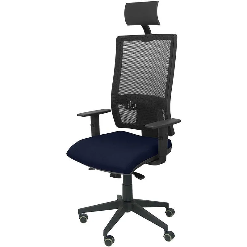 Sedia da ufficio Piqueras y Crespo Horna Bali Nero/Blu navy
