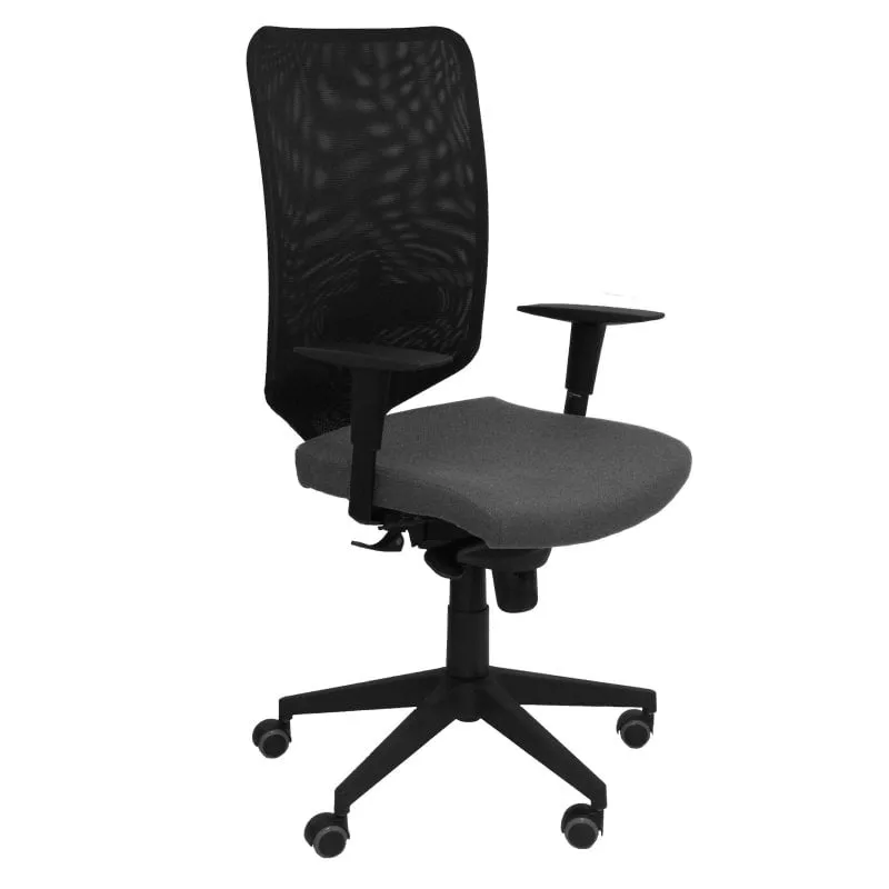 Sedia da ufficio Piqueras y Crespo Ossan Bali con ruote in parquet grigio
