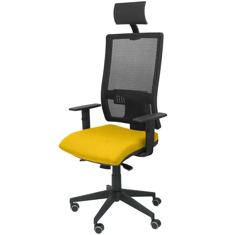 Sedia da ufficio Piqueras y Crespo Horna Bali Nero/Giallo