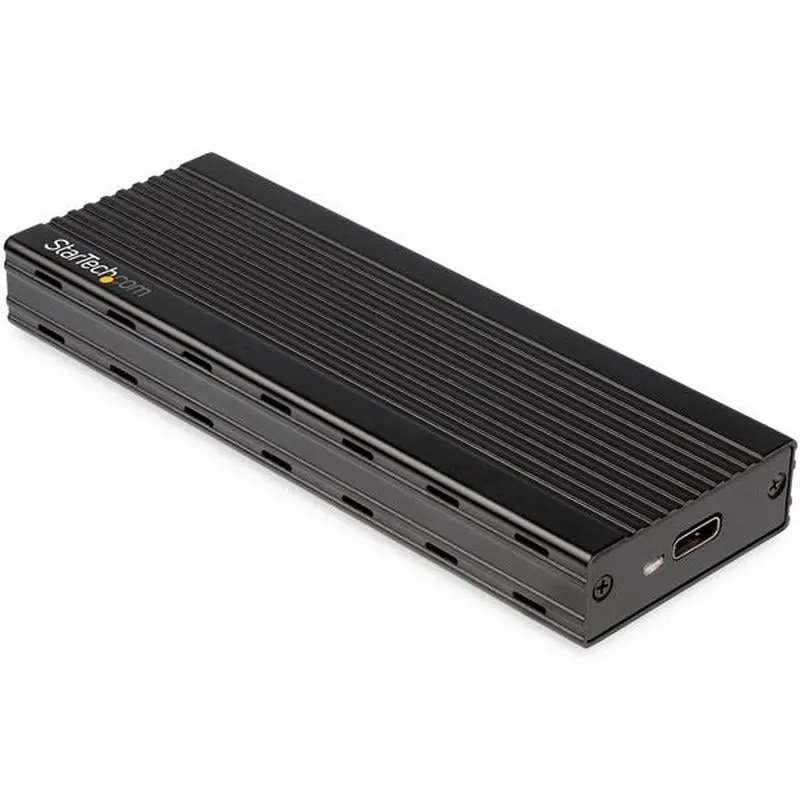 StarTech.com Encosure SSD da USB-C a M.2 NVMe 10 Gbps - Case esterna portatile e in alluminio M.2 NGFF PCIe - Lettura / scrittura 1 GB/s - Supporta 2230, 2242, 2260, 2280 - Compatibile TB3 - Mac e PC