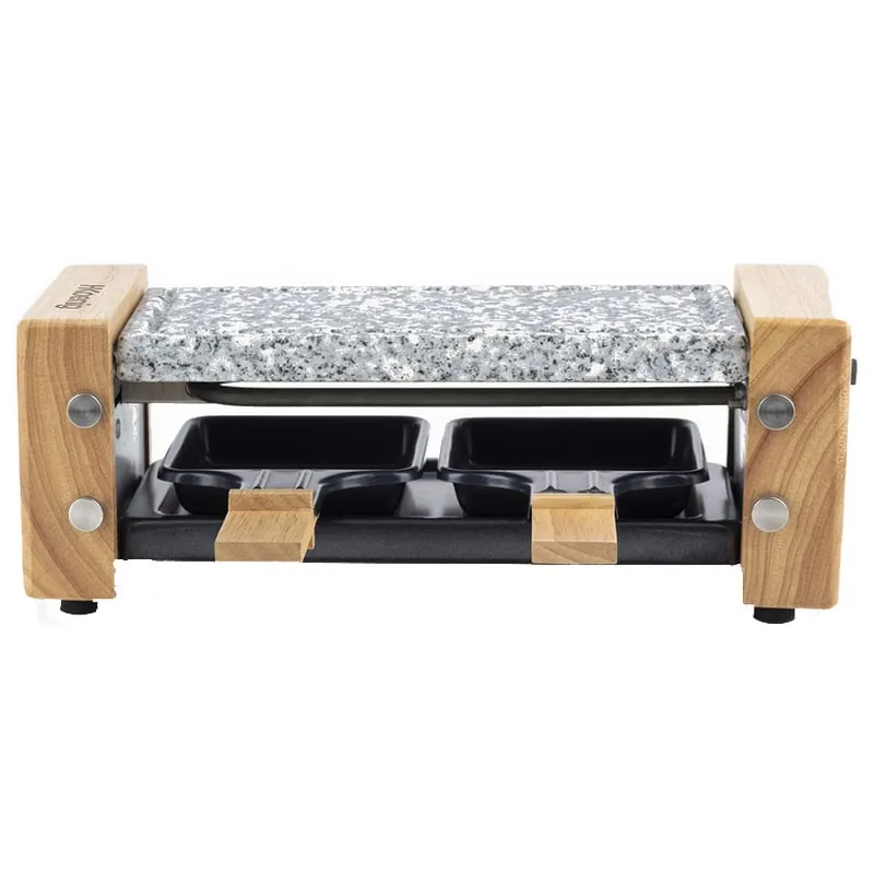 Raclette in legno HKoenig WOD2 con pietra 350W