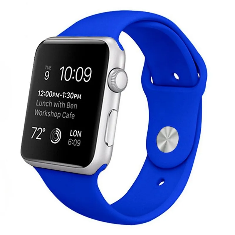 Cinturino in caucciù blu freddo per Apple Watch 38/40 mm serie 1/2/3/4/5