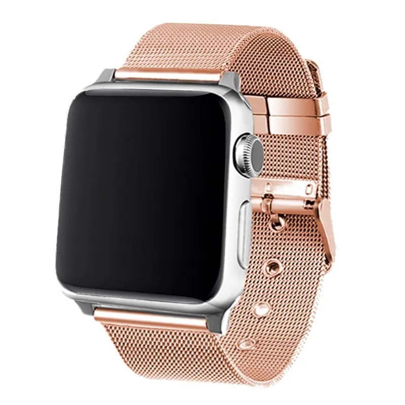 Fantastico cinturino in metallo oro rosa per Apple Watch 38/40mm serie 1/2/3/4/5/SE