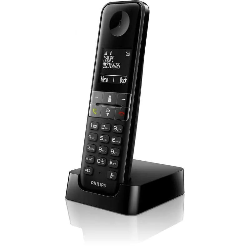 Telefono cordless Philips D4701B/34 Nero