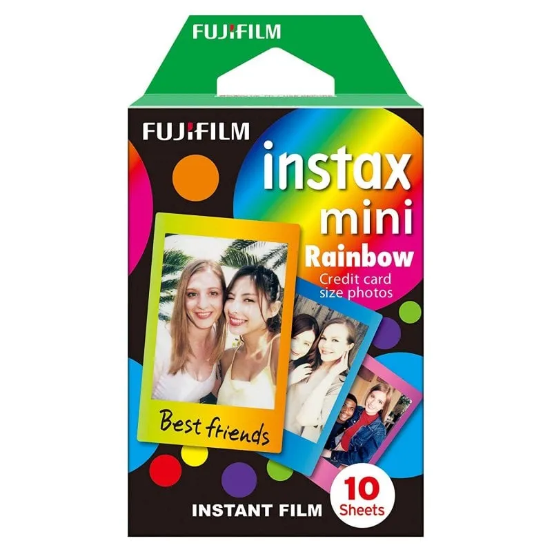 Carta fotografica Fujifilm Instax Mini Rainbow per fotocamere Instax Mini