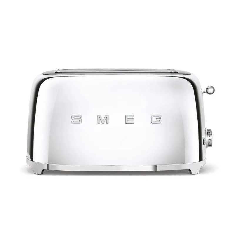 Tostapane vintage Smeg TSF02SSEU 4 fette 2 fessure lunghe 1500 W 6 livelli cromato