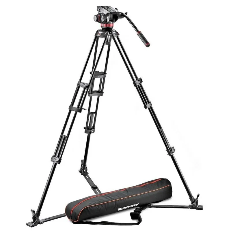 Manfrotto Pro Video testa per treppiede Nero, Rosso Alluminio Universal