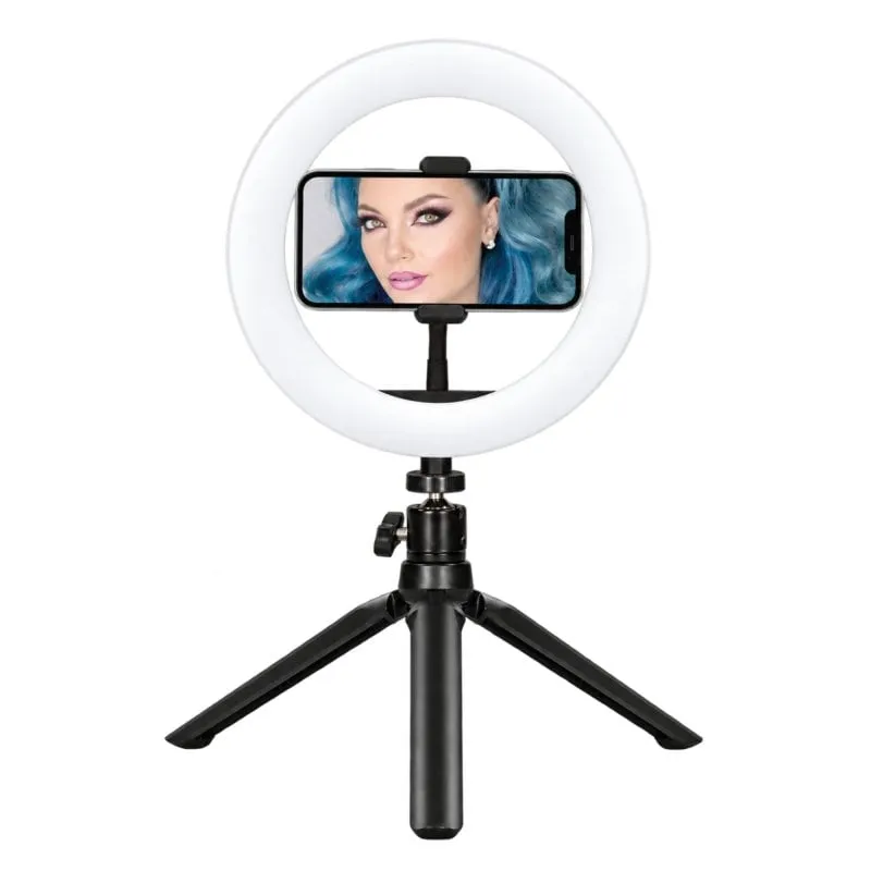 Kit Ksix Studio Live Anello LED con treppiede per Smartphone