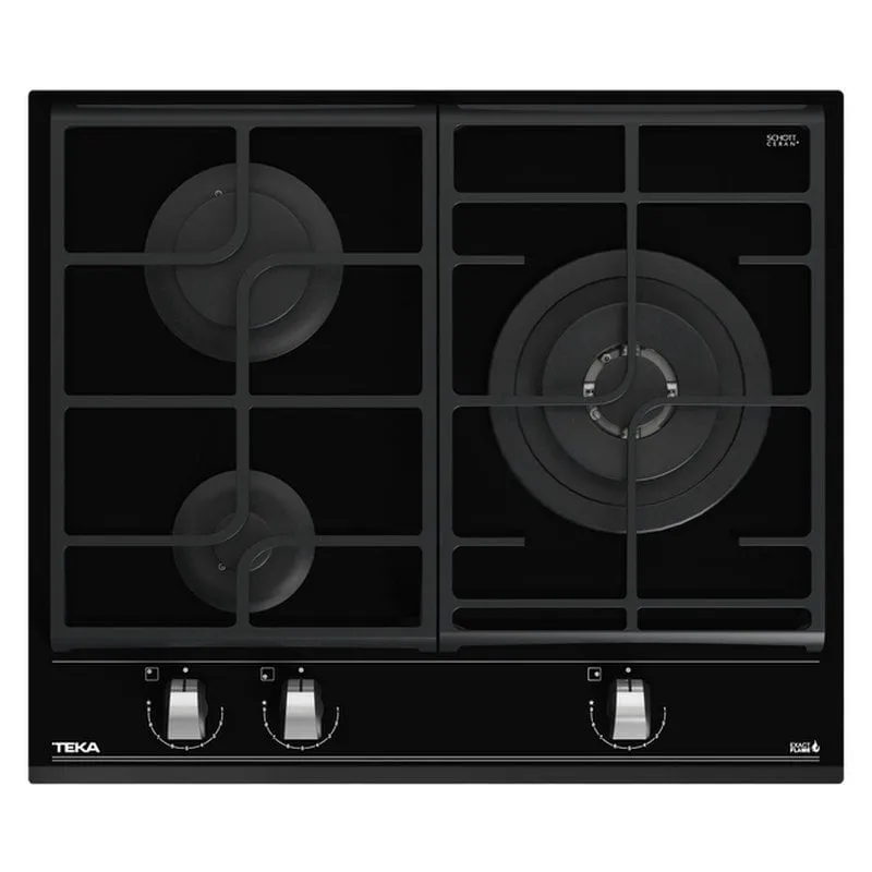 Teka GZC 63310 Piastra Gas Butano 3 Zone 60 cm Nera