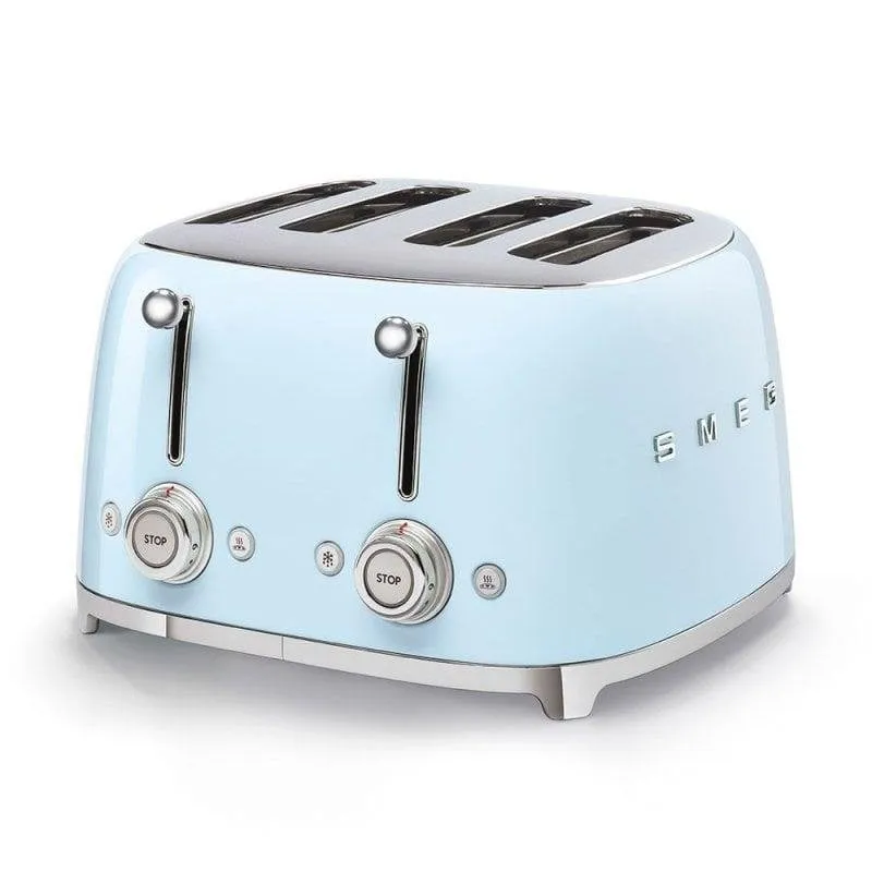 Tostapane vintage Smeg TSF03PBEU 4 Fessure 2000W 6 Livelli Scongelamento Blu