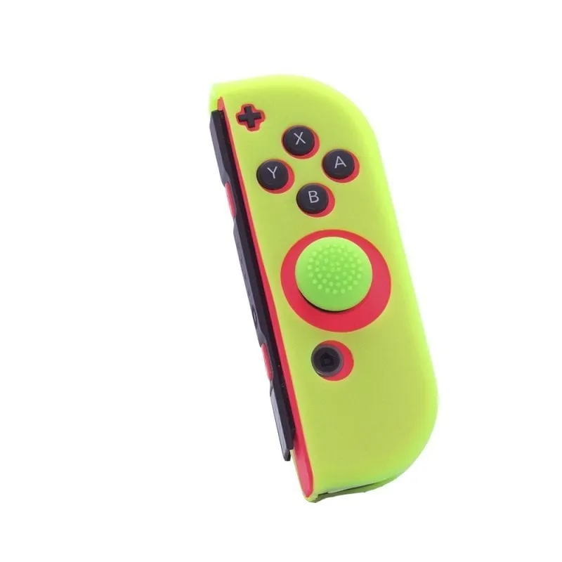 Custodia in silicone FR-TEC + Grip per Joy-Con destro Verde per Nintendo Switch