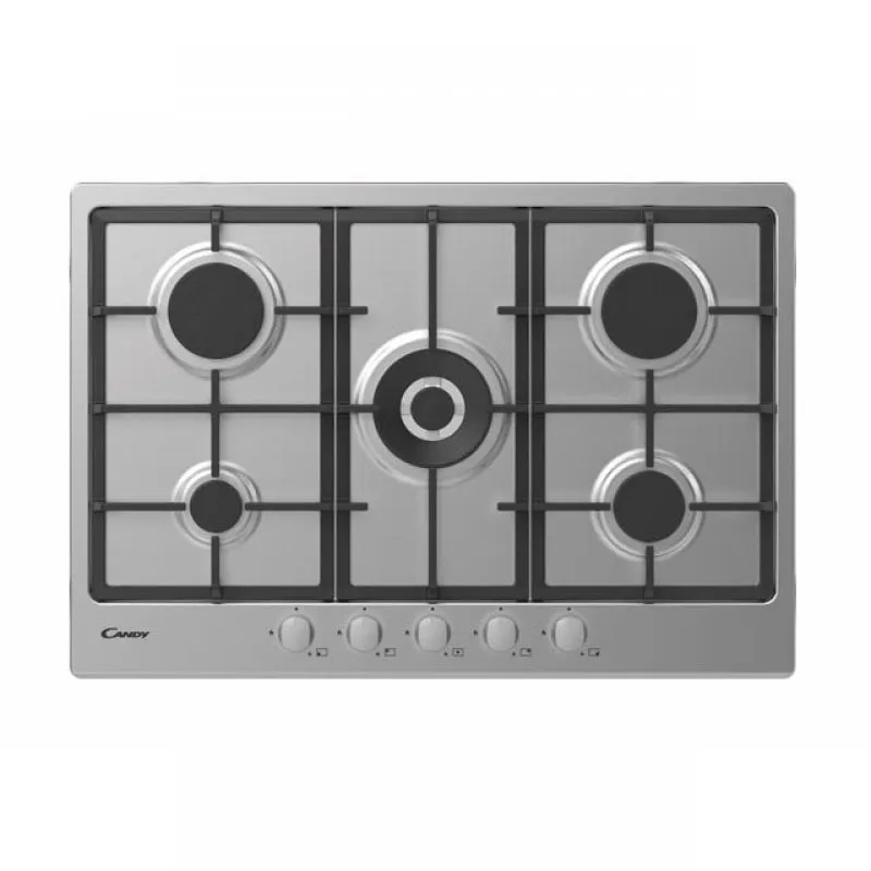 Candy Timeless CHG74WX Stainless steel Da incasso 74.5 cm Gas 5 Fornello(i)