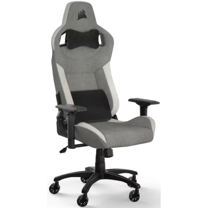Sedia da gaming Corsair T3 Rush bianca/grigia