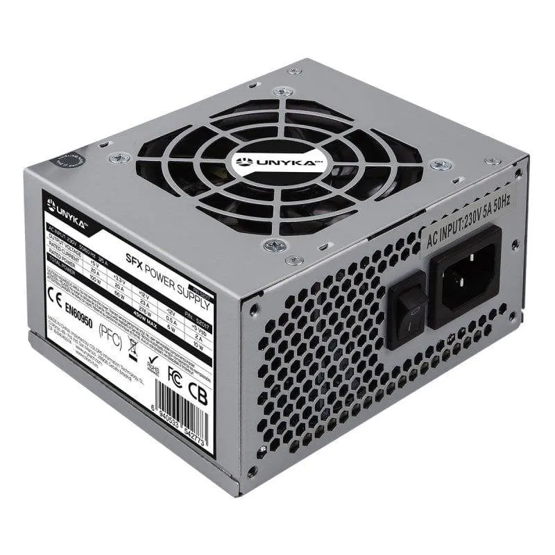 Alimentatore UNYKAch SFX 450 W, ventola da 80 mm