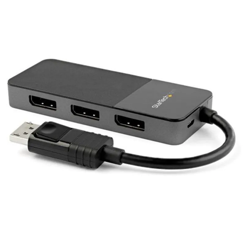StarTech.com Hub MST DisplayPort a 3 Porte - Adattatore Multi-Monitor DP 1.4 - SdoppiatoreSplitter Video DisplayPort 4K 30Hz per Triplo Monitor - DP a 3x DP - Alimentazione via bus USB - Solo Windows