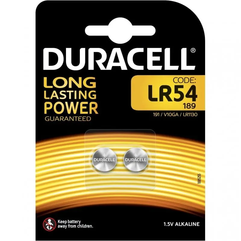 Duracell LR54 2 pile a bottone al litio