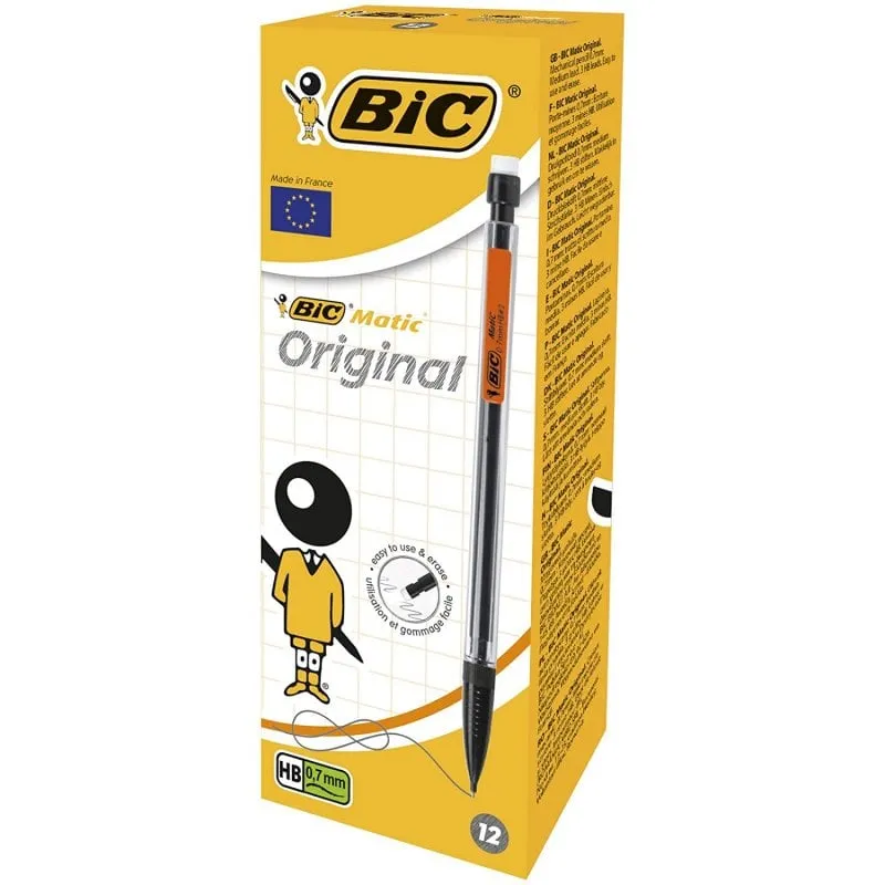 Bic Matic Confezione Originale da 12 Portamine Colori Assortiti