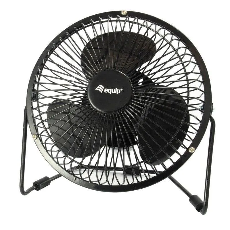 Ventilatore da Tavolo USB Equip Life 6" Nero Silenzioso Compatto