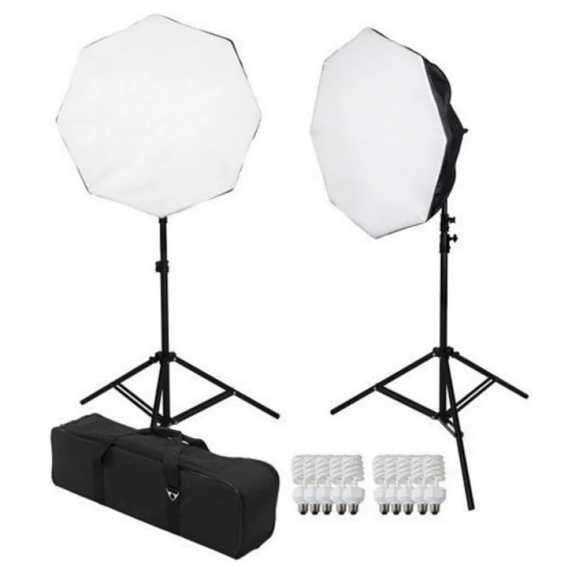 Kit illuminazione Bresser BR-2320 1800W 8 lampade 2 softbox 2 stativi