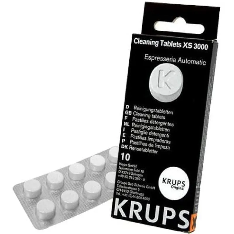 Krups XS300010 10 pastiglie detergenti per macchine da caffè automatiche Espressia