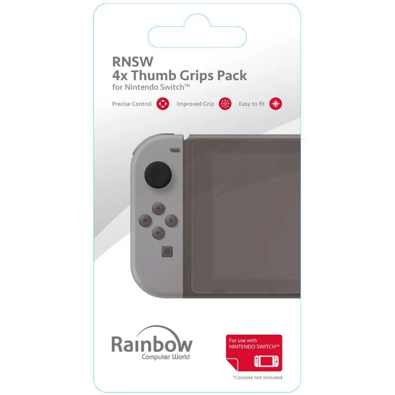 Rainbow Pack 4x impugnature per pollice per Nintendo Switch