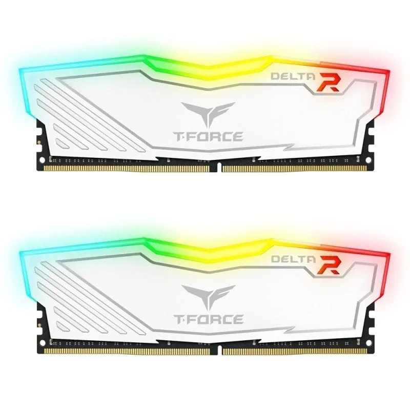 Team Group T-Force Delta RGB DDR4 3600 MHz PC4-28800 16 GB 2x8 GB CL18 Bianco