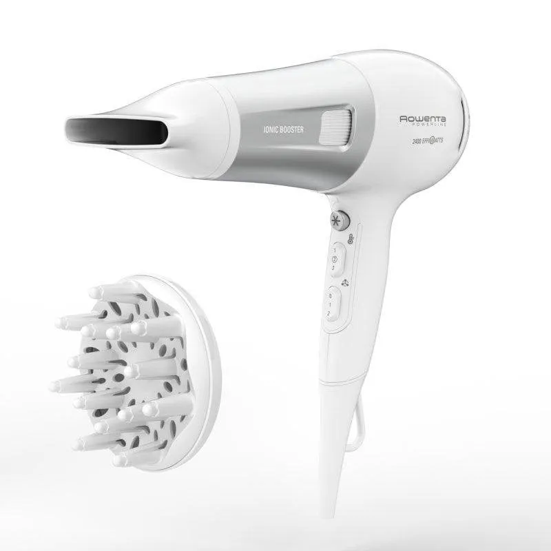 Phon Ionico Rowenta Powerline CV5930F0 2400W 3 Temperature 2 Velocità Diffusore Bianco