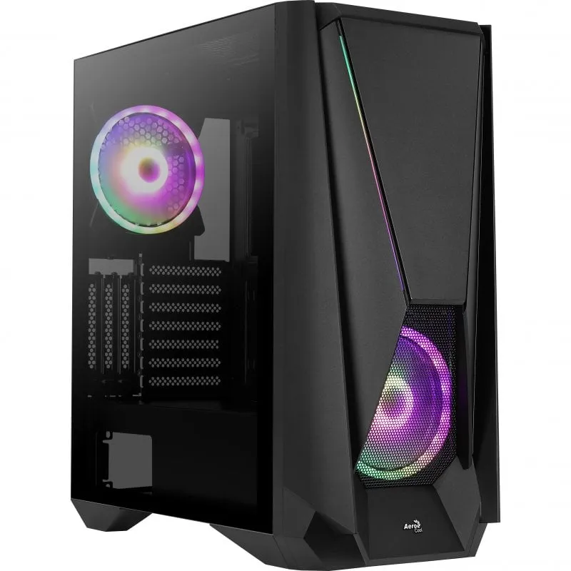 Visiera in vetro temperato Aerocool USB 3.1 RGB Nera