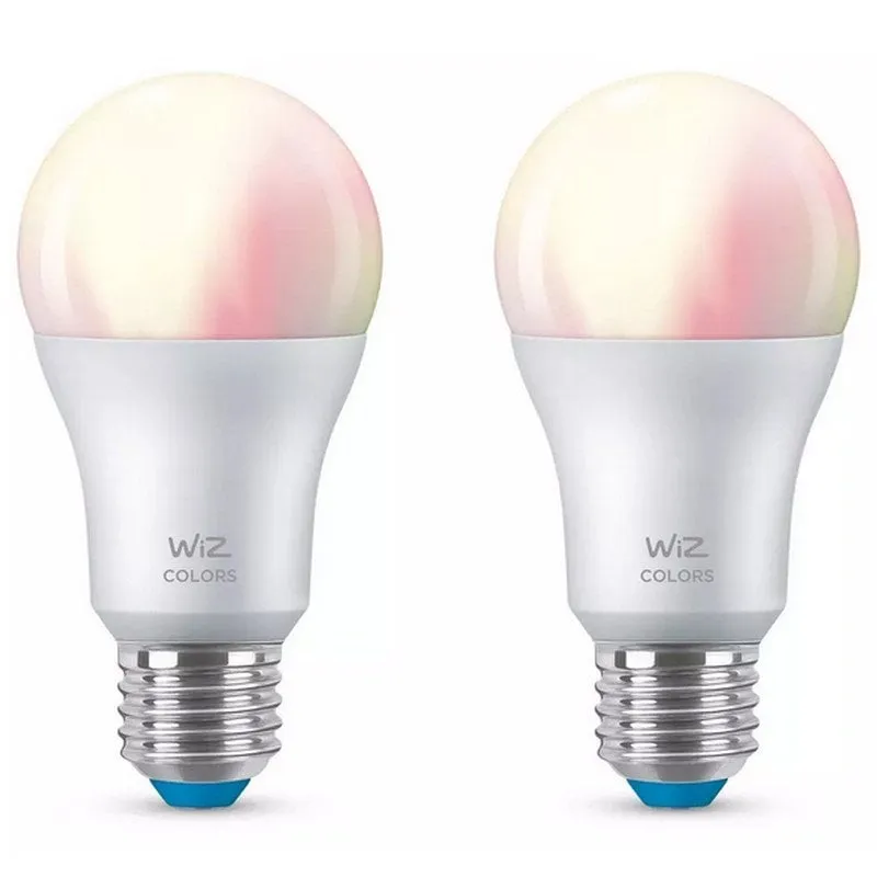 WIZ A60 Colors 2x Lampadina LED Smart Wi-Fi RGBW E27