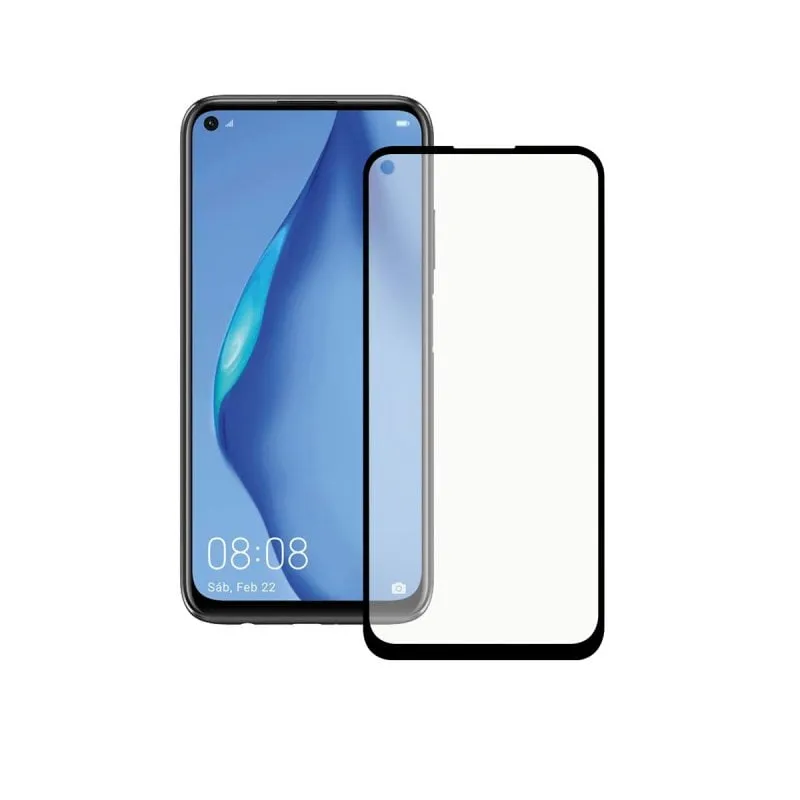 Vetro temperato Ksix 9H Colla completa 2.5D Bordo nero per Huawei P40 Lite
