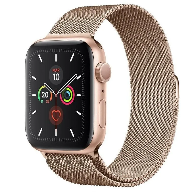 Cinturino Devia Elegant Milanese Loop in oro rosa per Apple Watch 42/44 mm