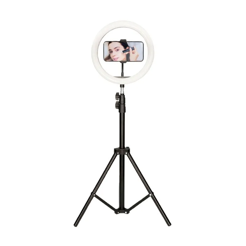 Ksix Kit Studio Live Max Anello LED con treppiede da pavimento 1,60 cm per smartphone