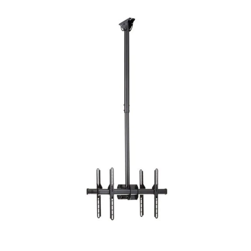 StarTech.com Supporto a Soffitto per Doppio Televisore - Staffa a Tetto per 2 Monitor con asta telescopica regolabile da 1060 a 1560 mm - Inclinazione/Rotazione/Orientamento - Staffa VESA per Schermi da 32 a 75"